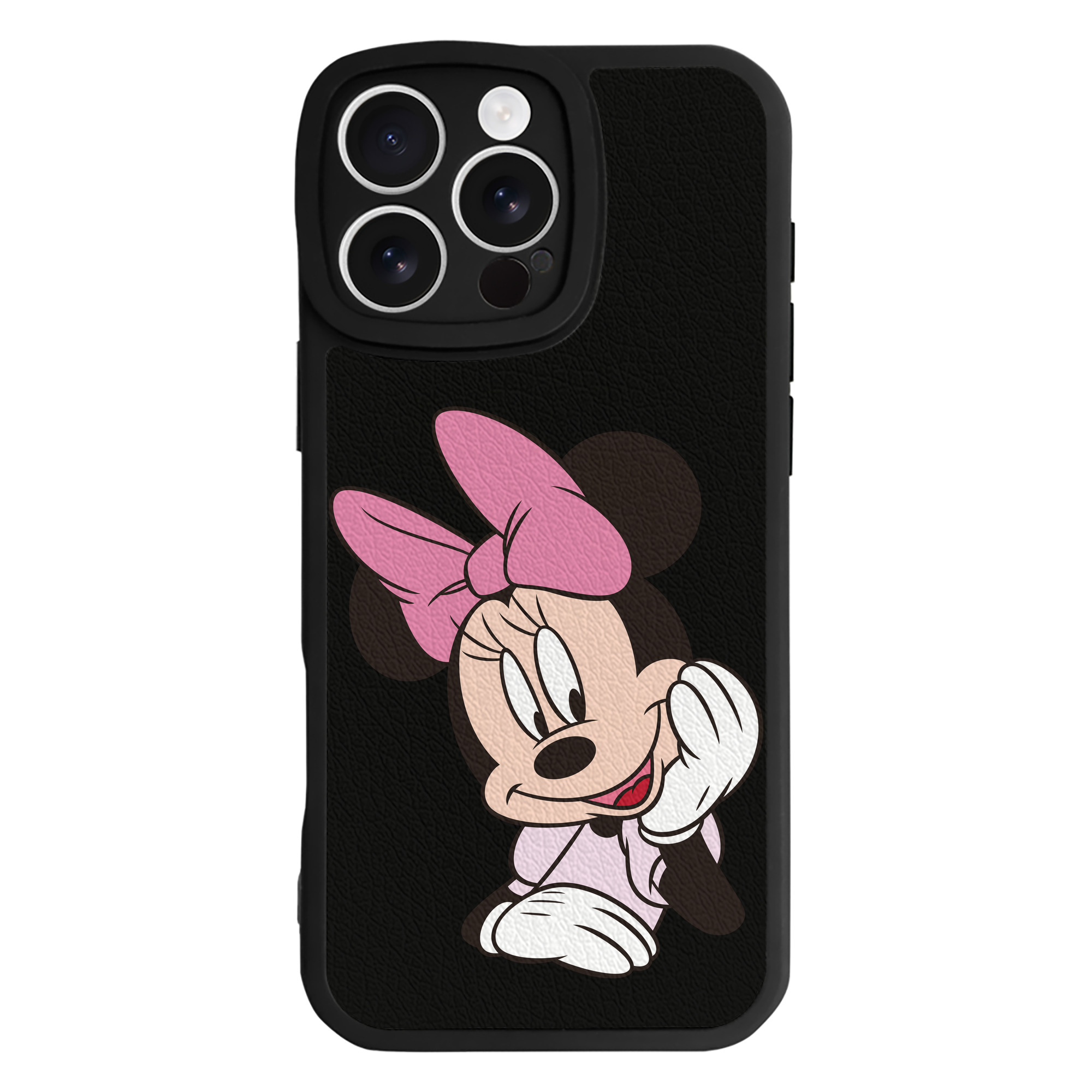 （画像用） ミッキーマウス Mickey Mouse 【iPhone 16シリーズ対応】シリコンスマホケース（レザー調） 材質：シリコン